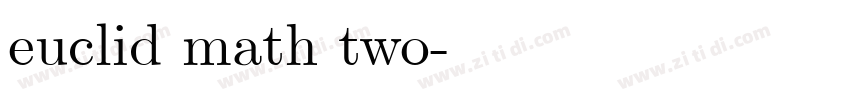 euclid math two字体转换
